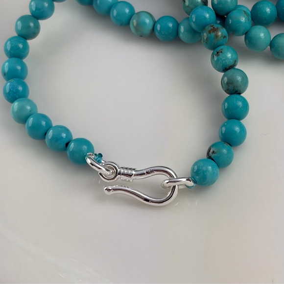 Mohave Turquoise Pendant Necklace Sterling Silver 925 Boho Southwest - Picture 8 of 8